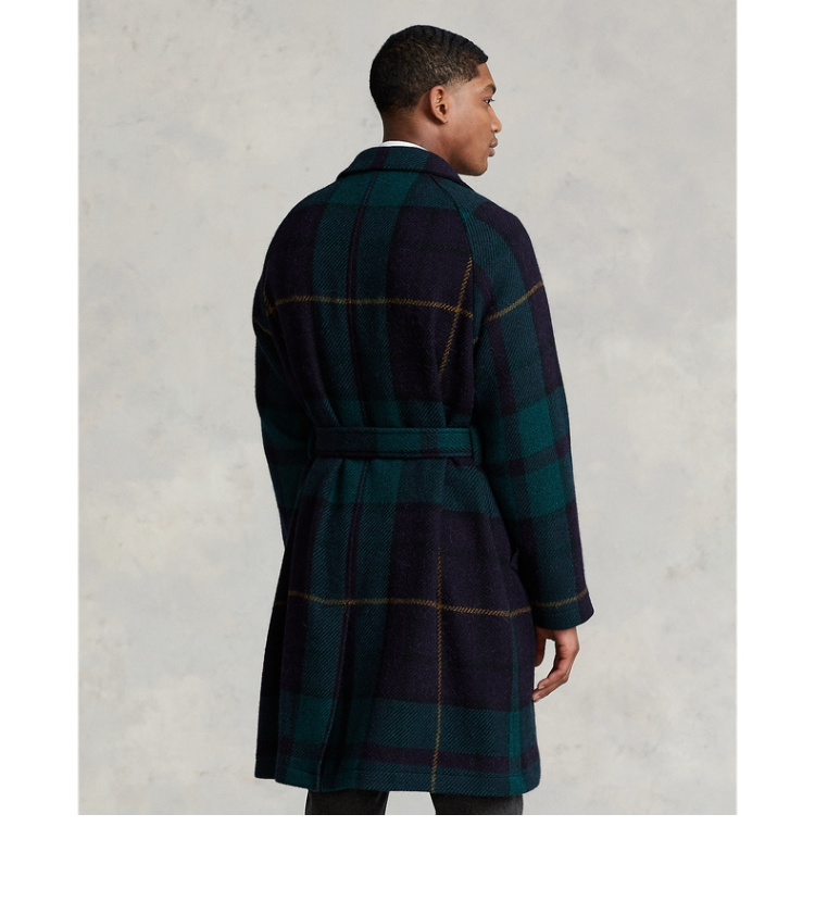 ralphlauren拉夫劳伦男装21年冬格纹粗花呢巴拿肯大衣rl14481999多色