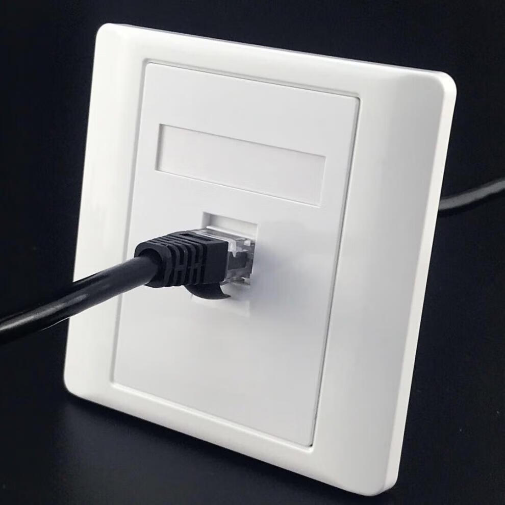 网线盒面板86型免打单口超六类网络插座rj45千兆电脑模块cat6网口三口