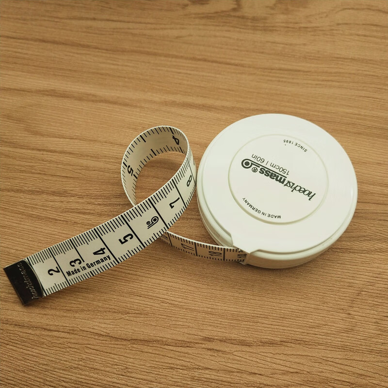 152米德国皮尺服装自动伸缩多功能量衣卷尺子测量三围软尺白色红心15