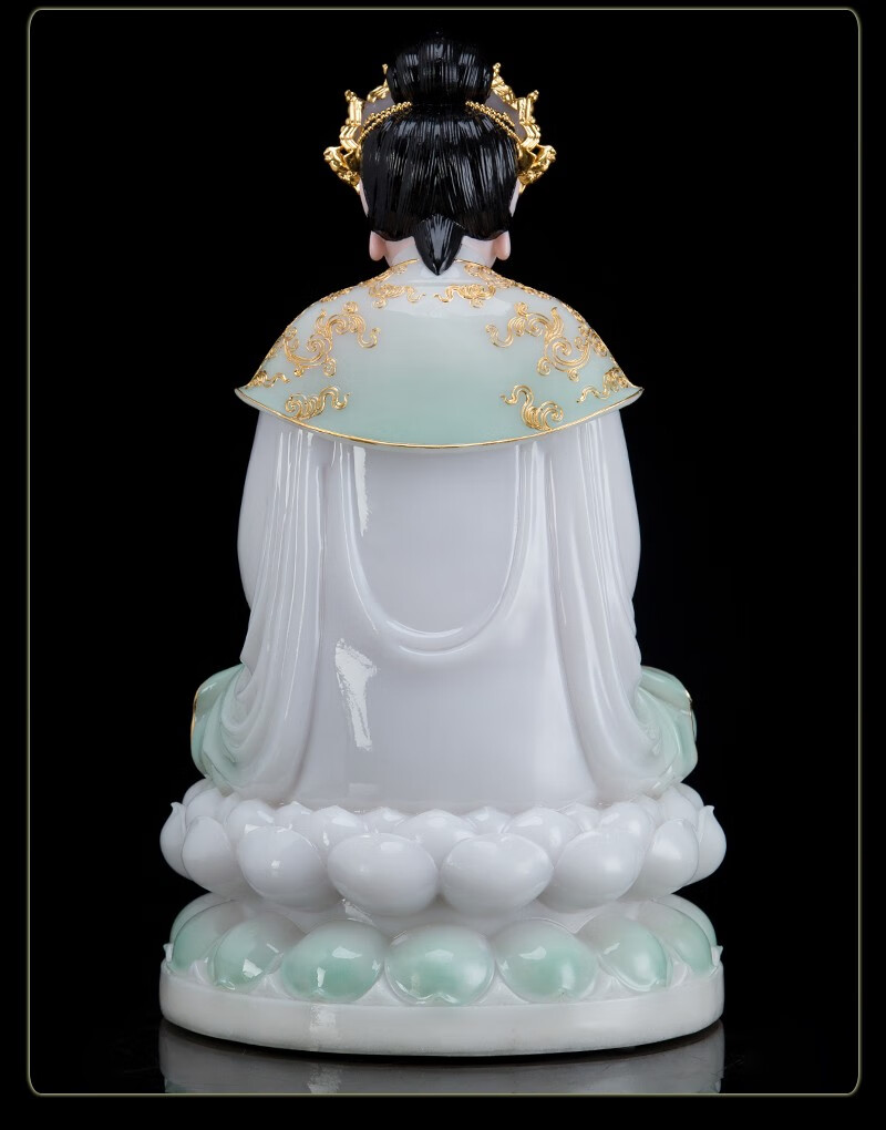 菲落 轻奢高端汉白玉泰山老奶奶碧霞元君神像泰山女神送子娘娘眼光