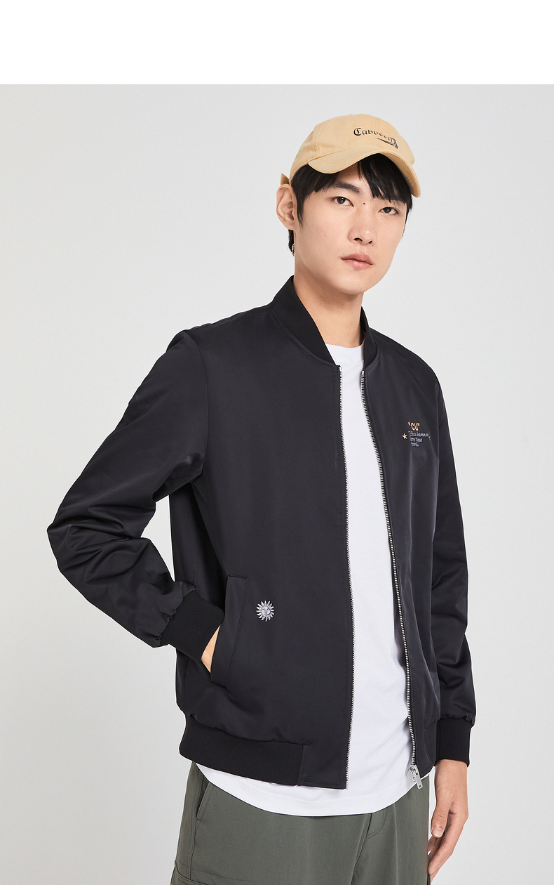 cabbeen卡宾男装休闲夹克男青年外套男士上衣衣服外套2021秋季新款