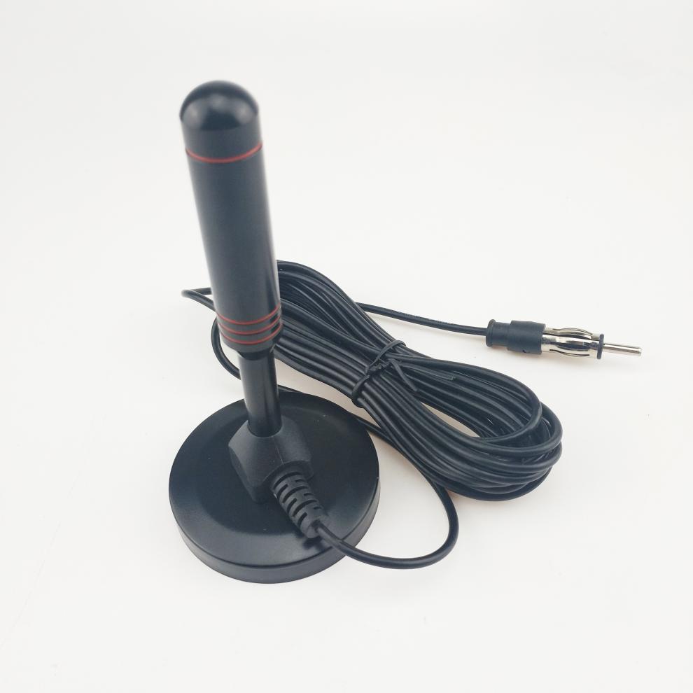 汽车车载收音机cd机天线改装家用fm收音机吸盘天线放大器通用收音机