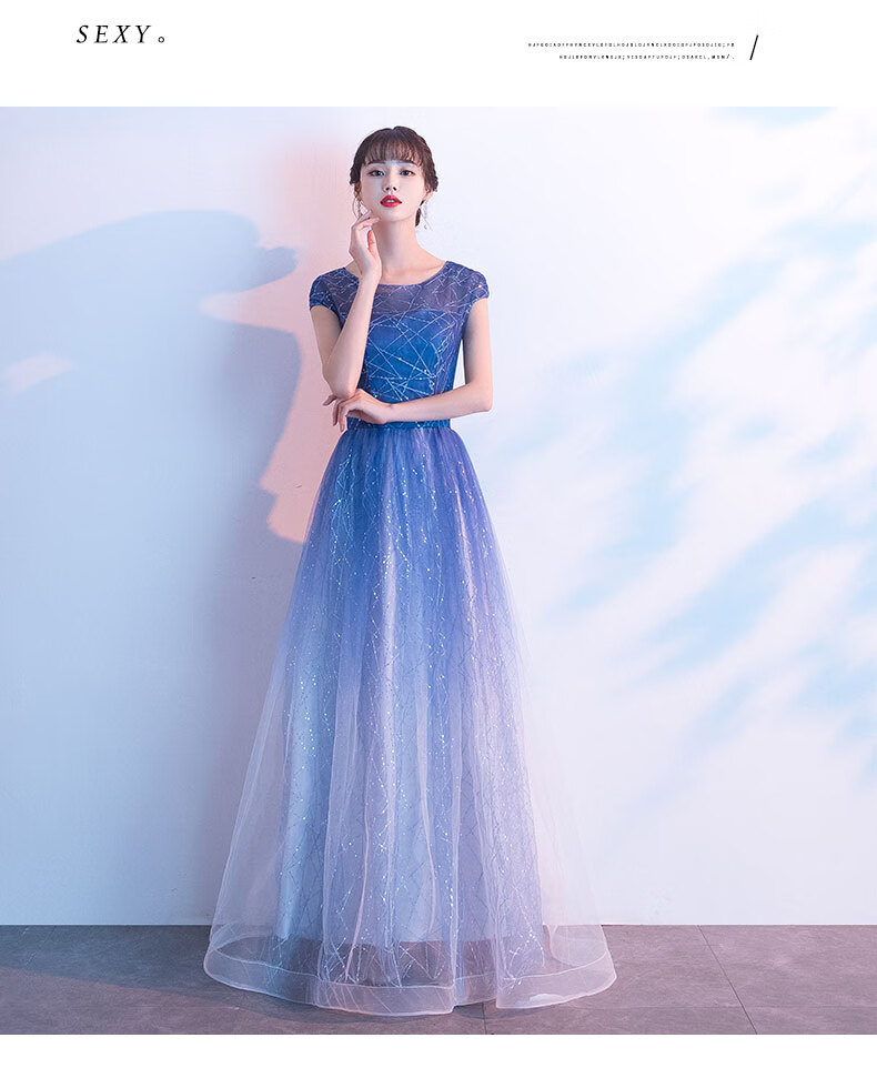 朗诵比赛服装女大合唱演出服女长裙成人主持人指挥服舞台晚礼服诗歌