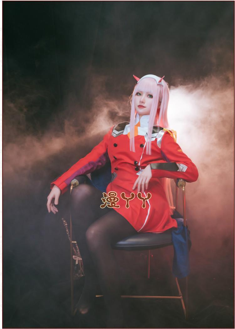 现货darling02国家队cosplay女主02战斗服动漫cos服假发鞋假发均码l
