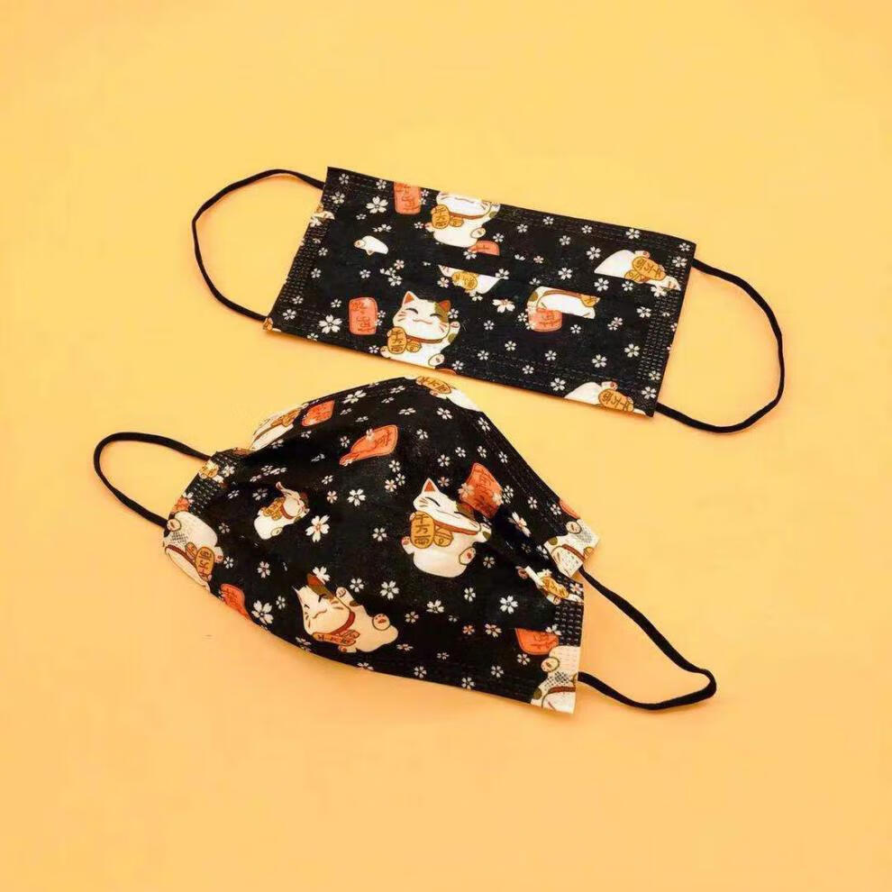 高品质成人防护口罩2021新款渐变星空成人彩色印花口罩时尚个性三层含