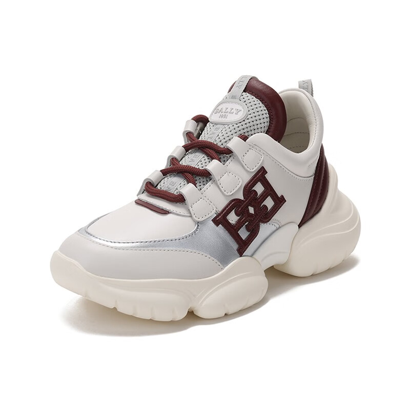 女鞋 巴利 bally 女士皮革b-chain装饰系带休闲运动鞋 claires 48