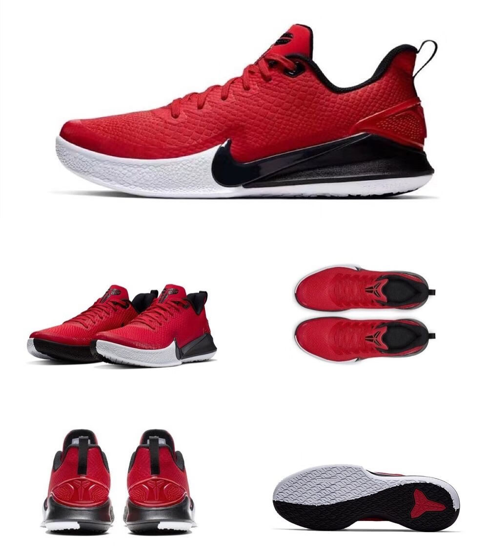 kobe mamba focus 科比曼巴5篮球鞋 学生透气实战气垫男子运动鞋 白黑