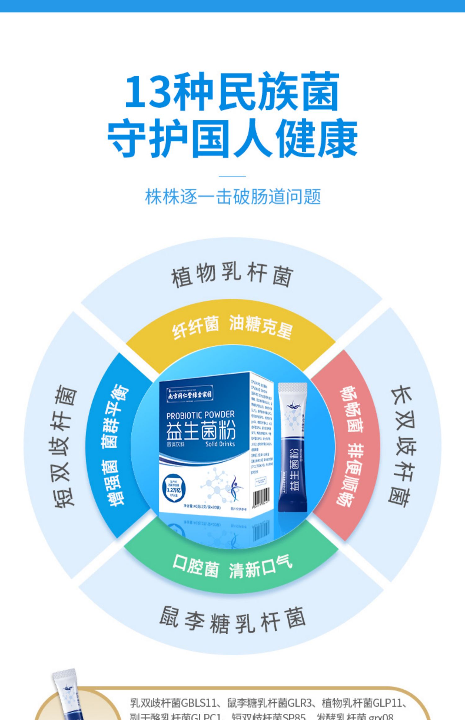 若小姐南京同仁堂绿金家园益生菌成人肠胃益生菌粉儿童固体饮料益生菌