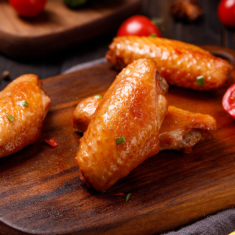新奥尔良风味烤鸡翅中1000g油炸烧烤串串方便食材新鲜生鲜鸡中翅腌制