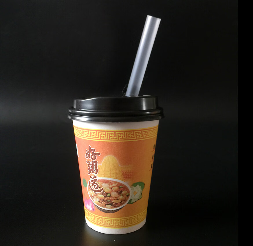 一次性早餐粥打包杯 好粥道加厚一次性纸杯早餐带粥杯八宝粥带盖带