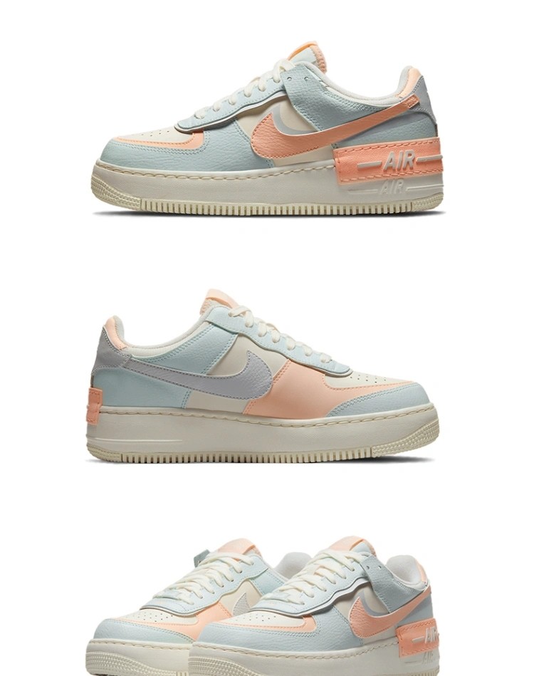nike耐克女鞋air force 1空军一号马卡龙淡蓝粉双钩板鞋af1夏季复古