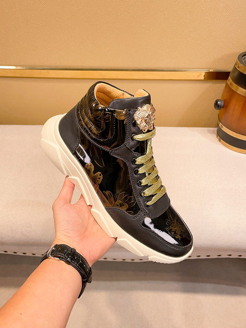 twsp欧洲站官网美杜莎男鞋瓦萨琪轻奢板鞋百搭印花小白鞋休闲高帮鞋男