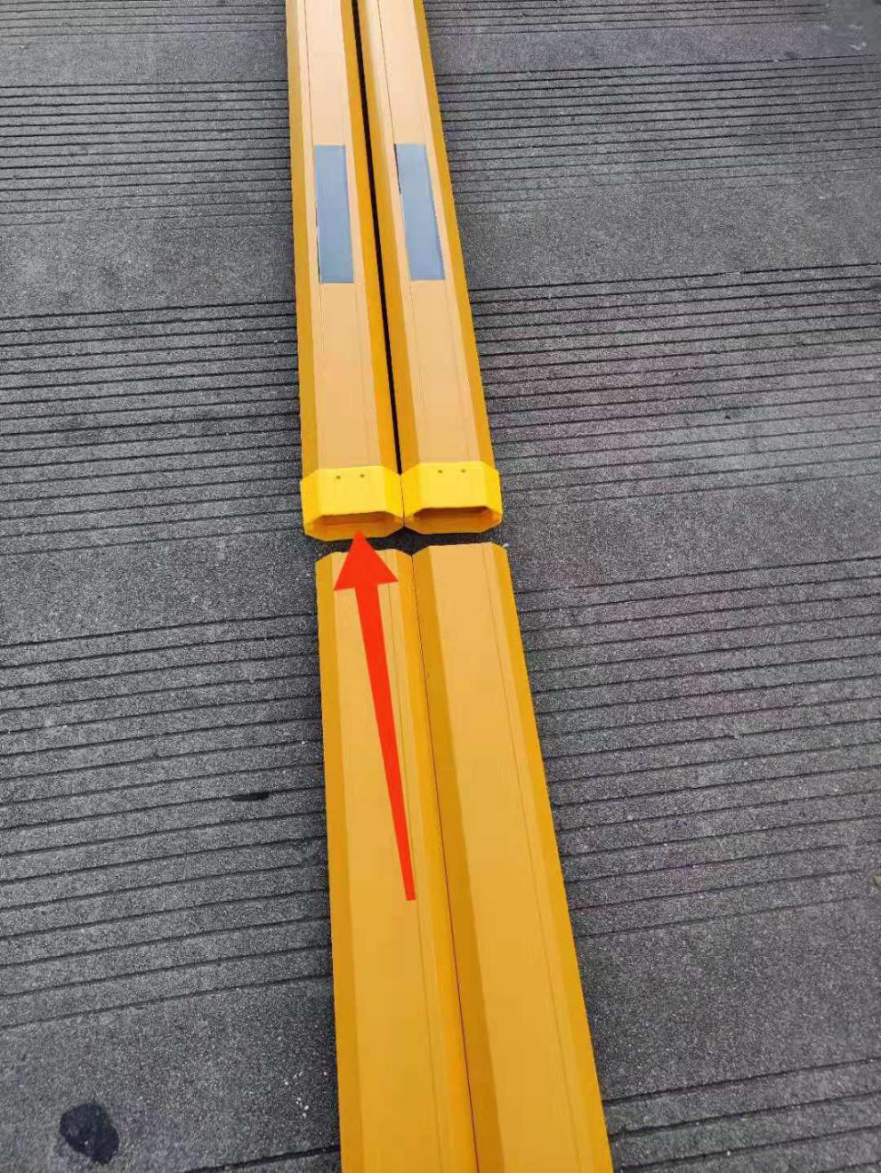 道闸直杆伸缩胶条杆小区门禁挡车杆停车场升降拦车杆铝合金八角杆