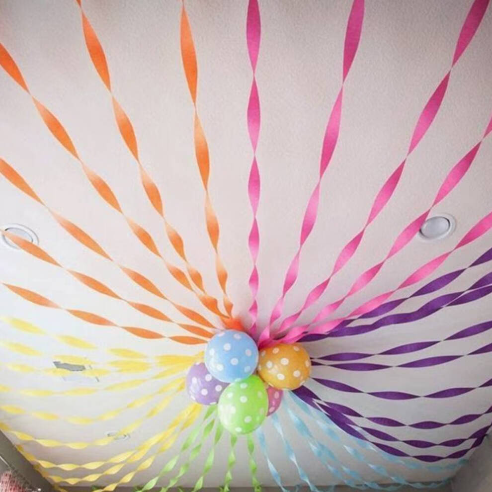 褶皱手工纸婚庆生日派对背景墙布置拉花纸彩带批发 粉色皱纹纸【图片