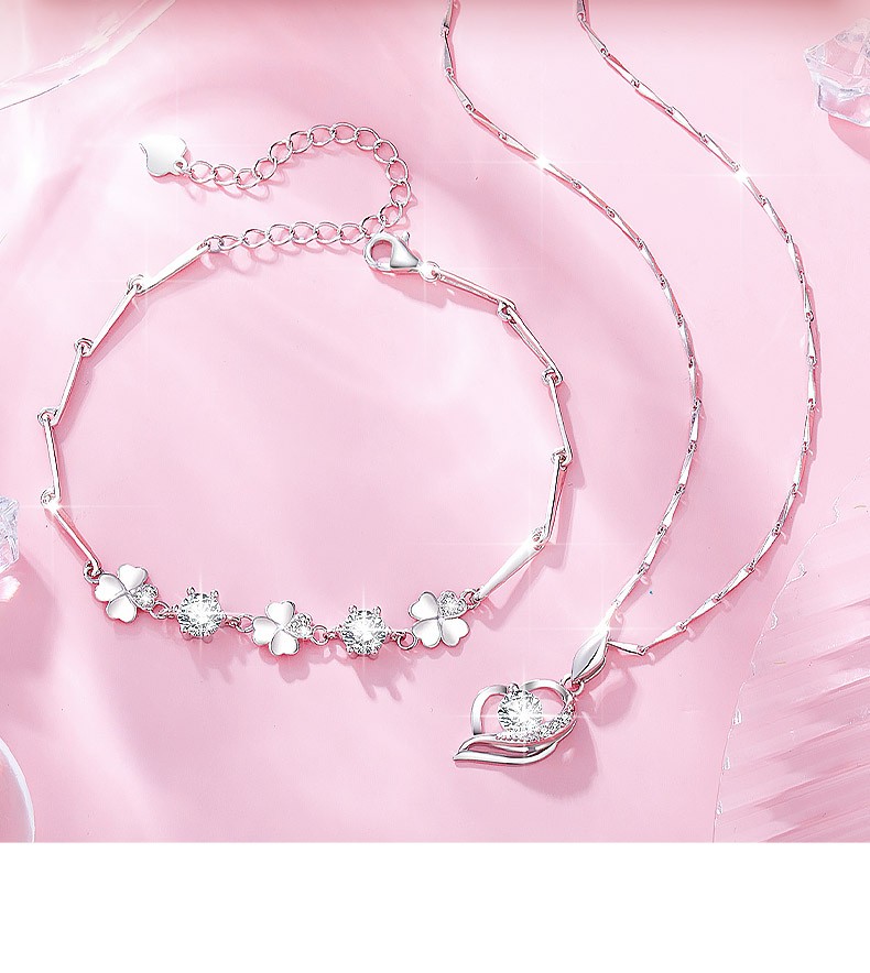 送证书deeliz四叶草项链女手链套装老婆女生闺蜜女朋友生日礼物女纪恋