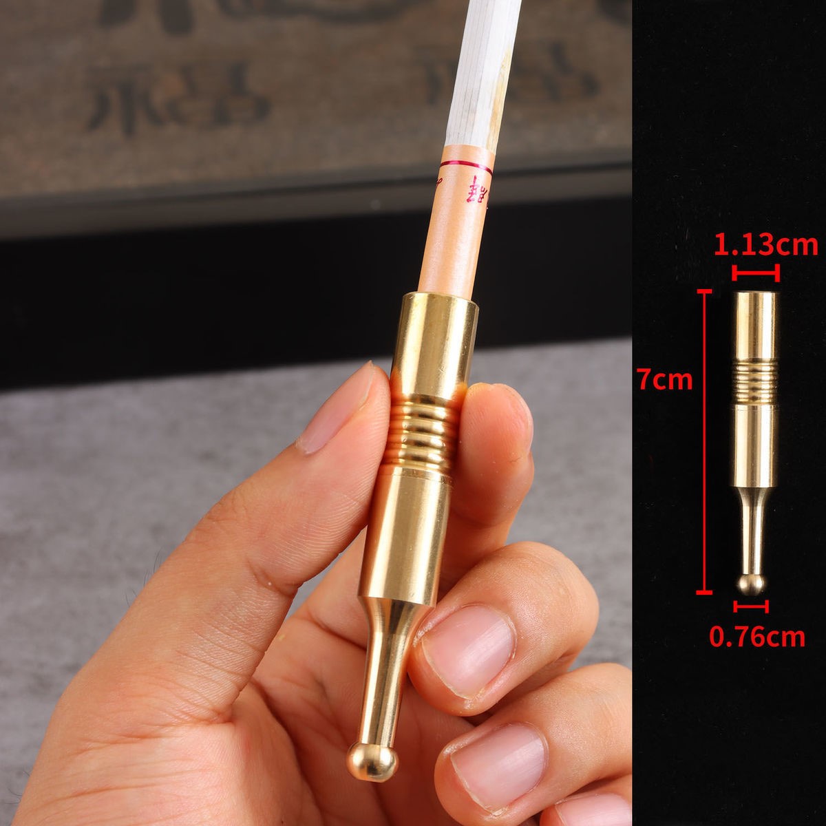 粗中细三用纯黄铜烟嘴过滤器男女中细支滤嘴可清洗循环型粗细卷烟三用