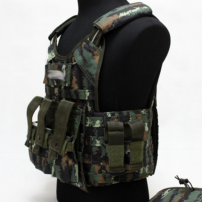 新式迷彩快拆战术战斗携行具防d外套马甲装具迷彩快拆钢丝战术马甲