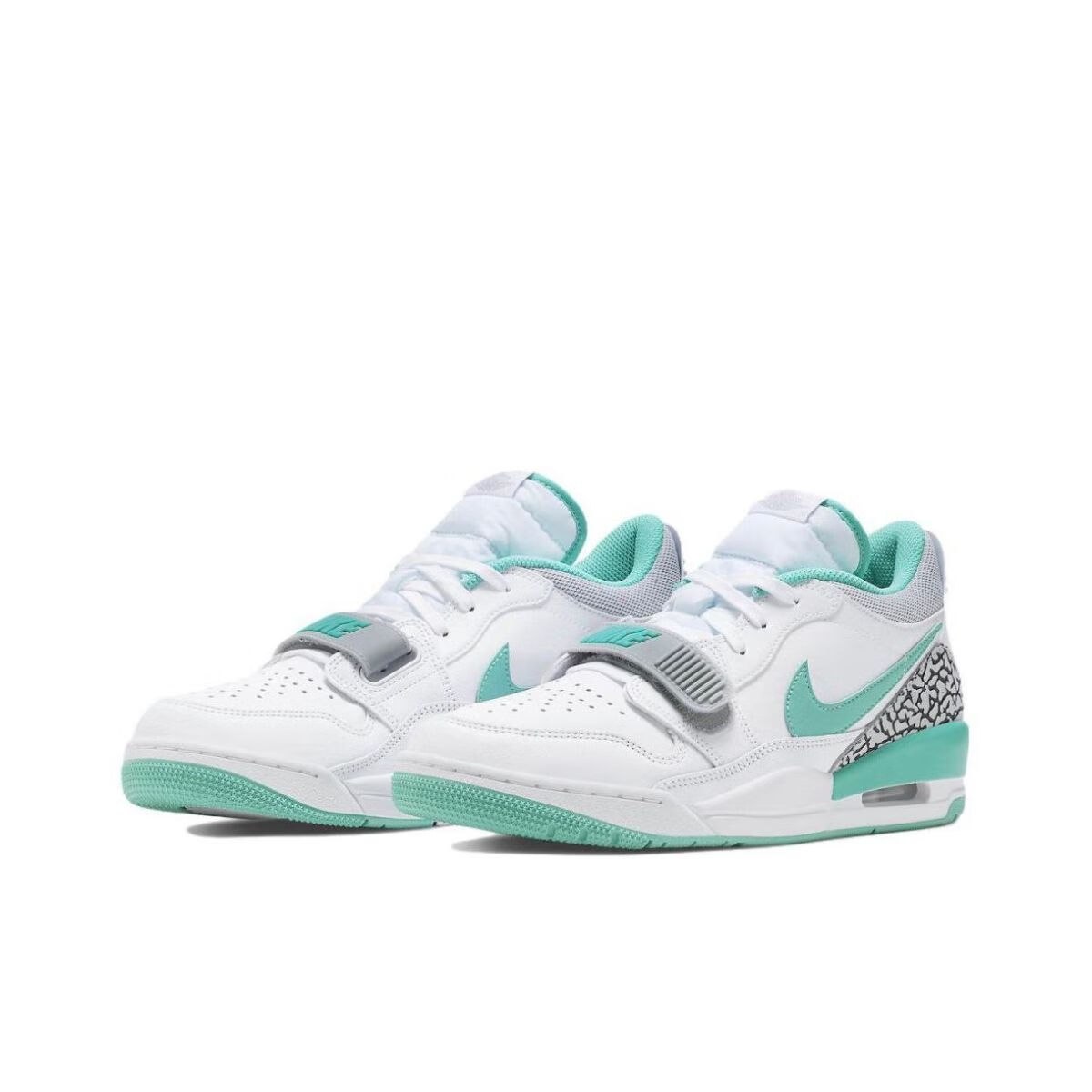 【官方旗舰店】aj 小蒂芙尼 白红黑芝加哥男女款低帮篮球鞋 白绿 41