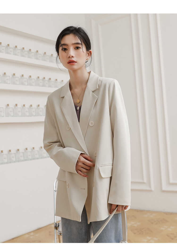 正品chic休闲小西装外套女春秋2021秋季新款韩版宽松小个子设计感职业