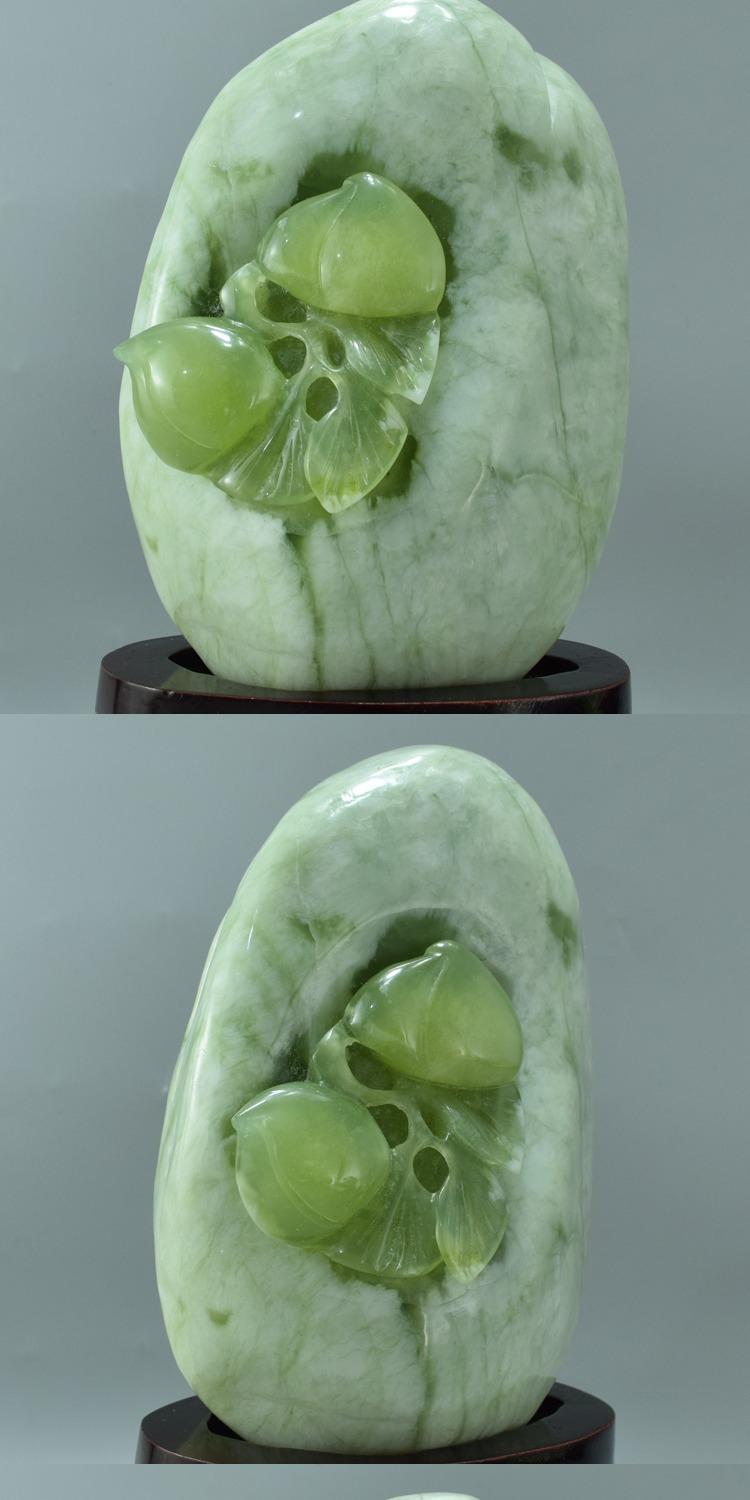 摆件岫玉摆件天然辽宁岫岩玉山水雕件珠宝奇石原石风水工艺玉器品8号