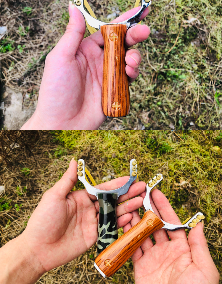 弹弓高精准高压 弹弓 三卡六股高精度打高压重型弹工精准 树纹 3副