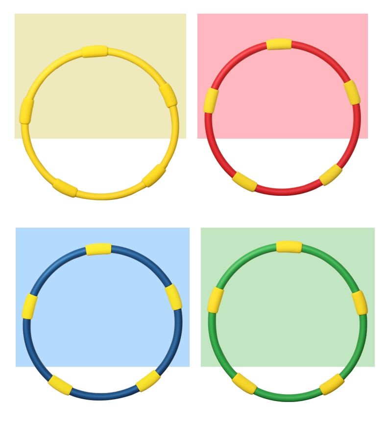 m呼啦圈儿童专用356810岁幼儿园女宝宝小孩初学者小学生小号圈拼色款