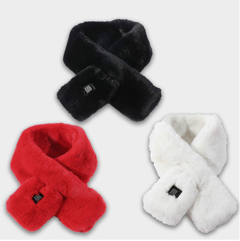 智能发热围巾颈椎热敷充电加热围脖冬天防寒女生纯色百搭保暖护颈 酒