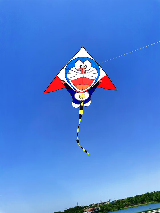 潍坊新款儿童风筝卡通机器猫叮当猫多啦a梦风筝初学微风易飞 1米叮当