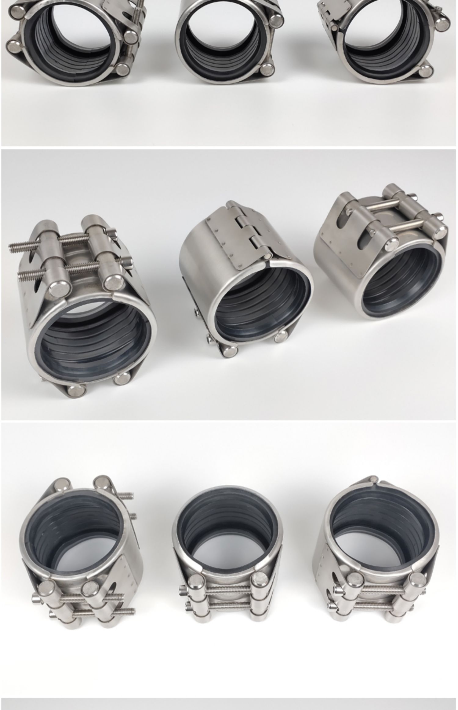 304l不锈钢管道快速修补器连接器pe管堵漏管夹高温卡箍抢修哈夫节dn40