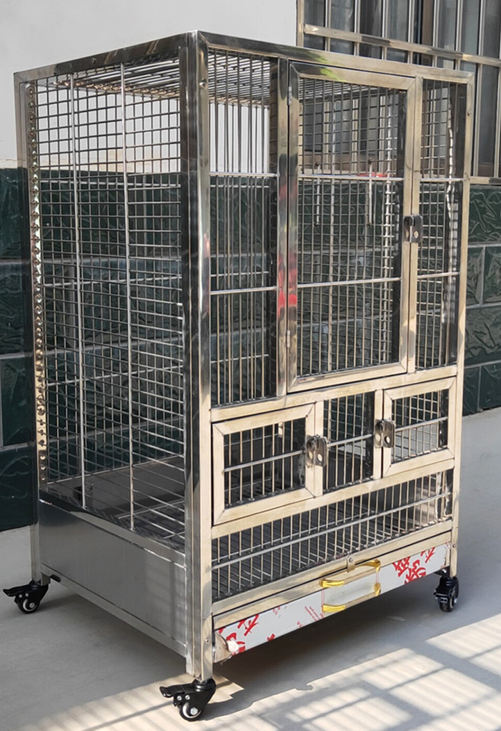 鸟笼不锈钢欧式豪华大型鹦鹉笼玄风灰鹦鹉宠物笼双层亚克力鸟笼子k605
