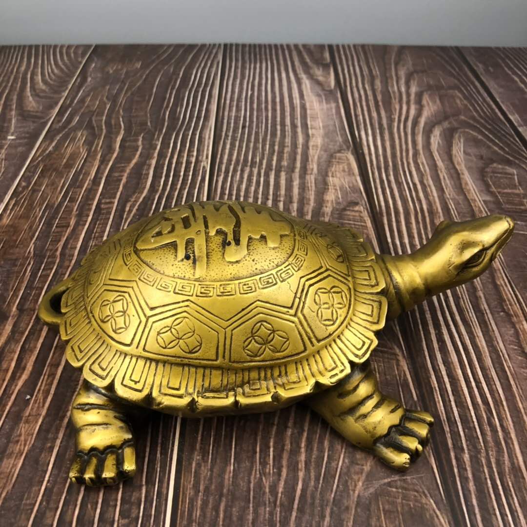 纯铜龙龟仿古四神兽龟龟八卦金钱龟铜制瑞兽家居客厅桌面摆件一款四