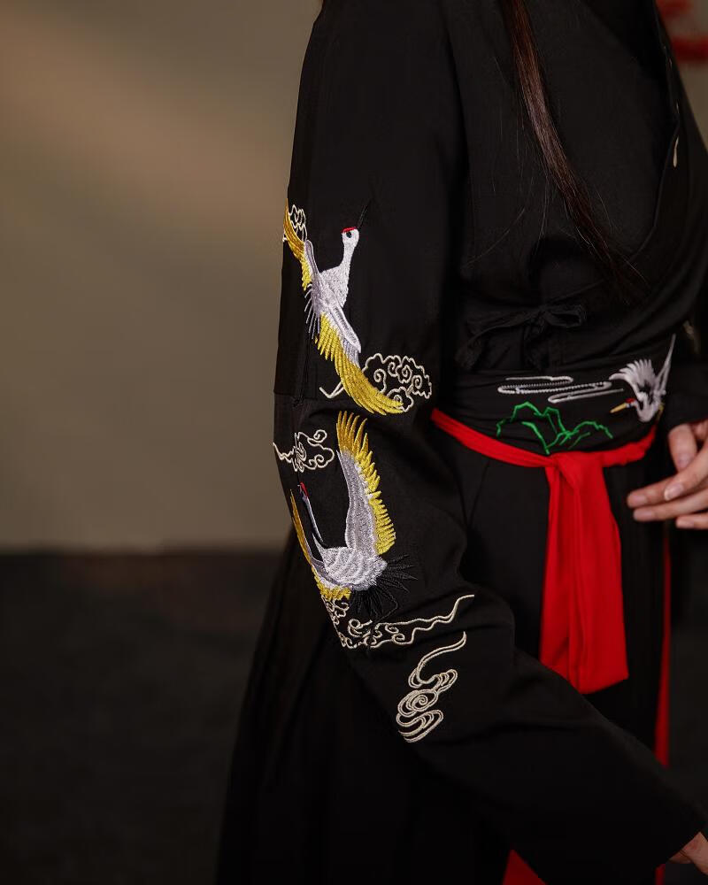 汉服女成人秋款齐腰武侠风汉服中国风交领齐腰襦裙男学生班服情侣古装