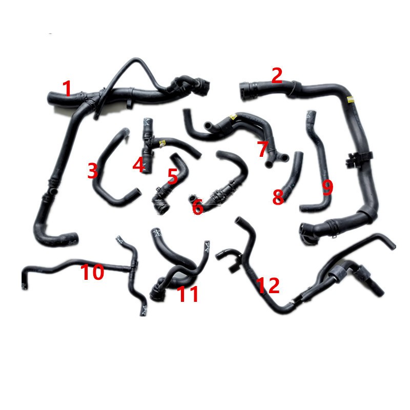 适用于老款速腾途安18t发动机水管20水箱上下暖风水壶全车水管2号水箱