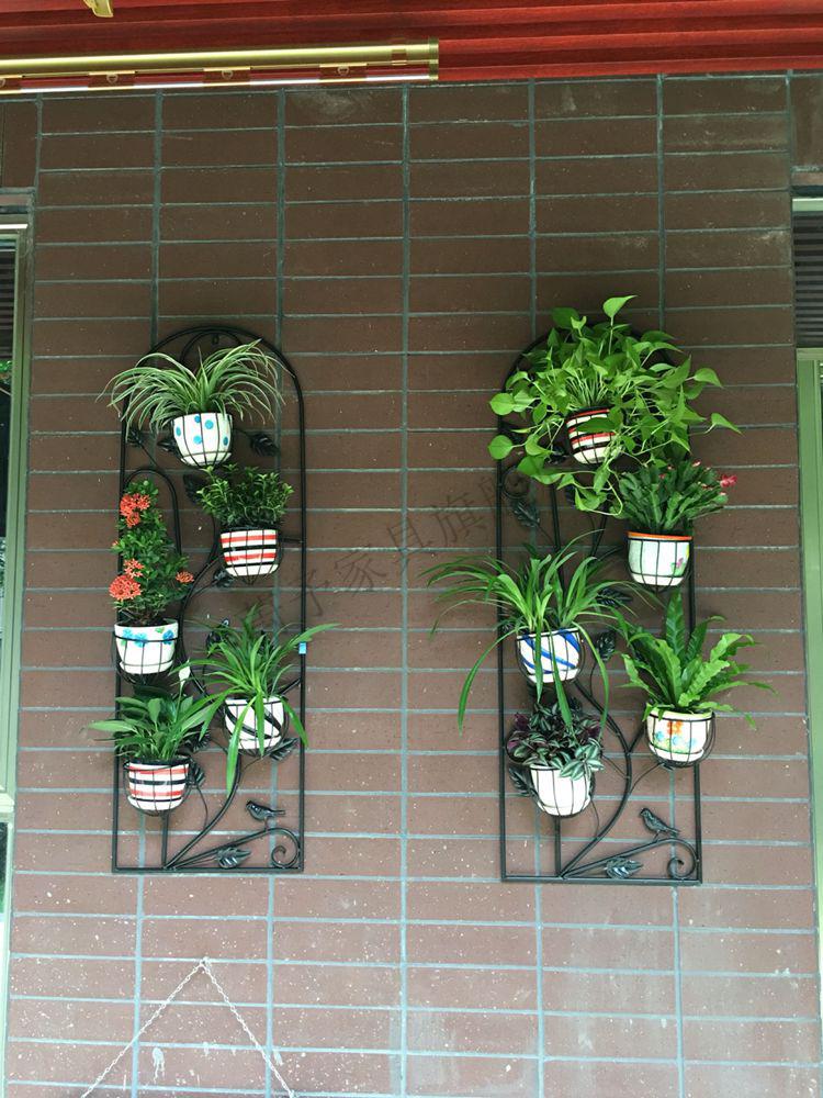 墙上花架欧式铁艺阳台壁挂式花架子田园铁艺植物架室内花架墙壁悬挂