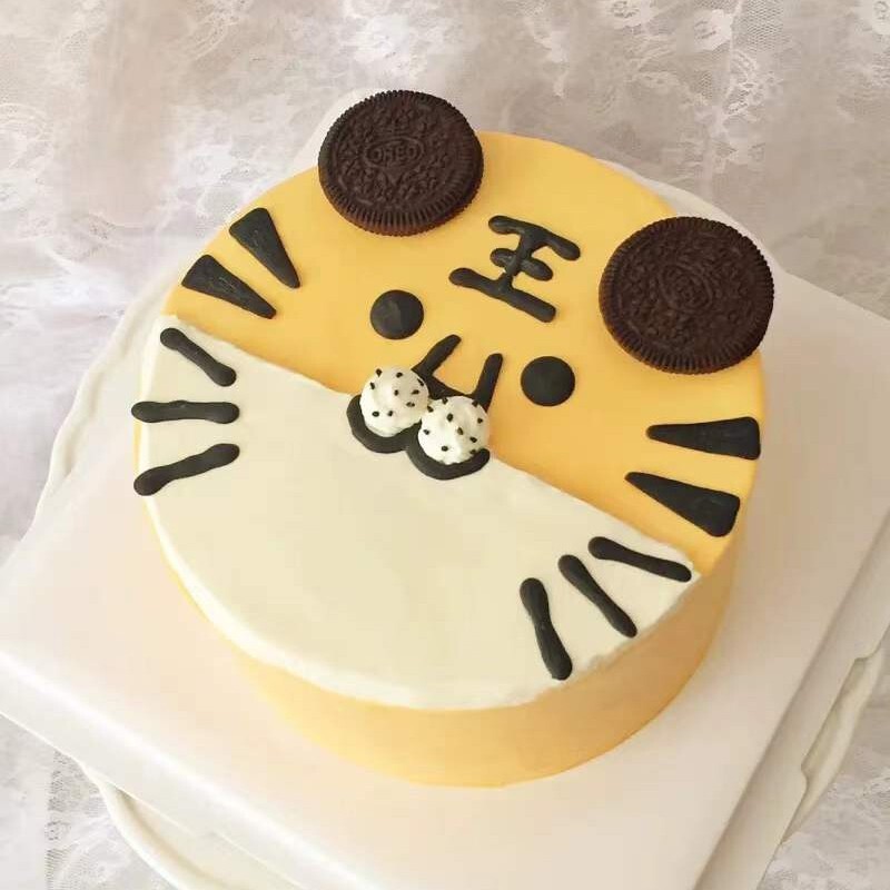 芙瑞多 网红创意复古韩式手绘定制可爱卡通生日蛋糕合肥郑州西安全国