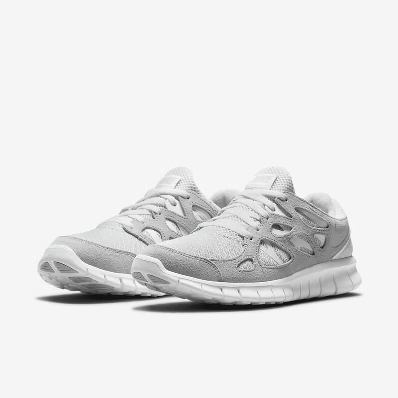 nike耐克 free run 2男士轻便透气防滑耐磨休闲运动跑步鞋 white