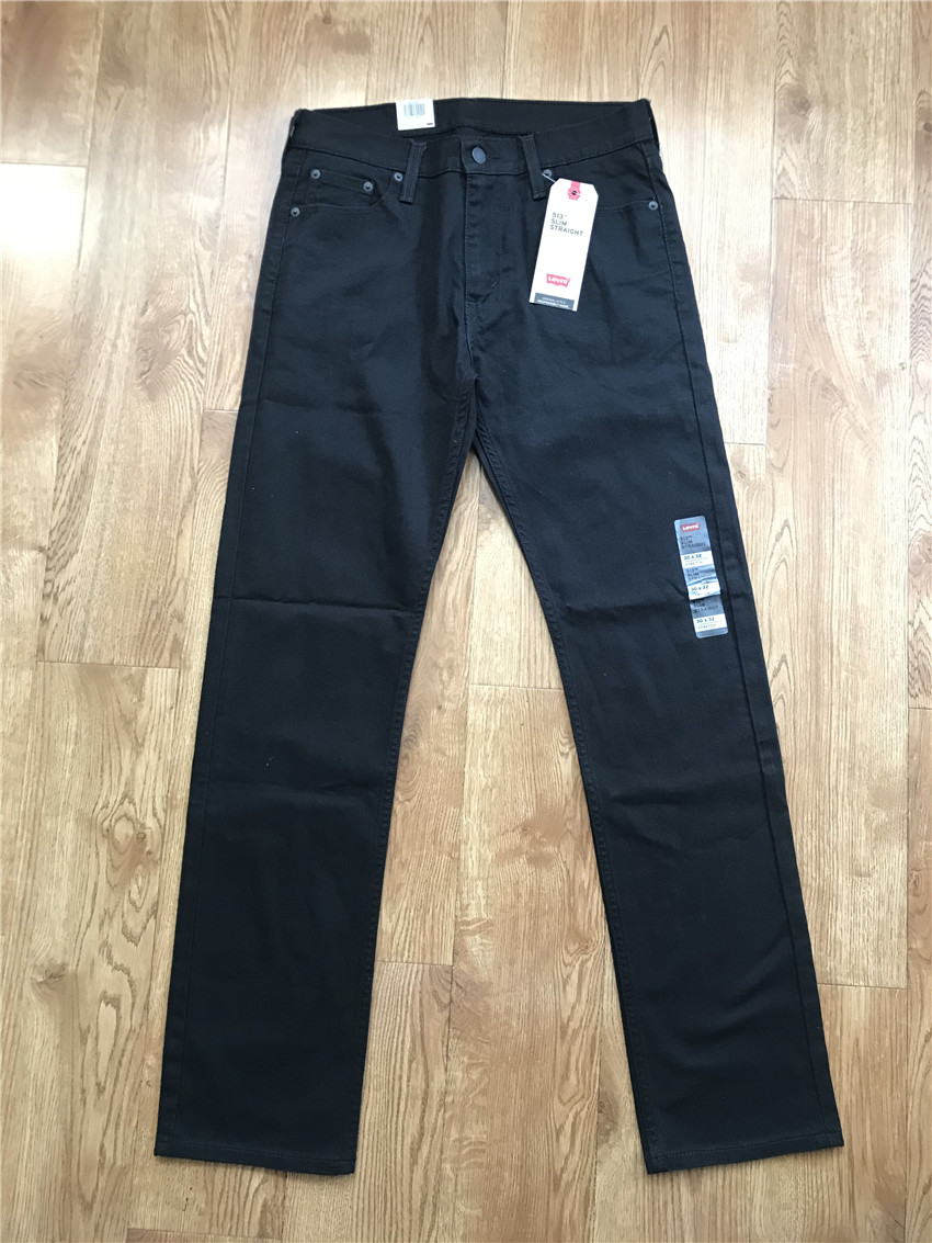 levis李维斯513/502男夏季薄款筒水洗黑色牛仔裤 纯黑 502舒适微锥