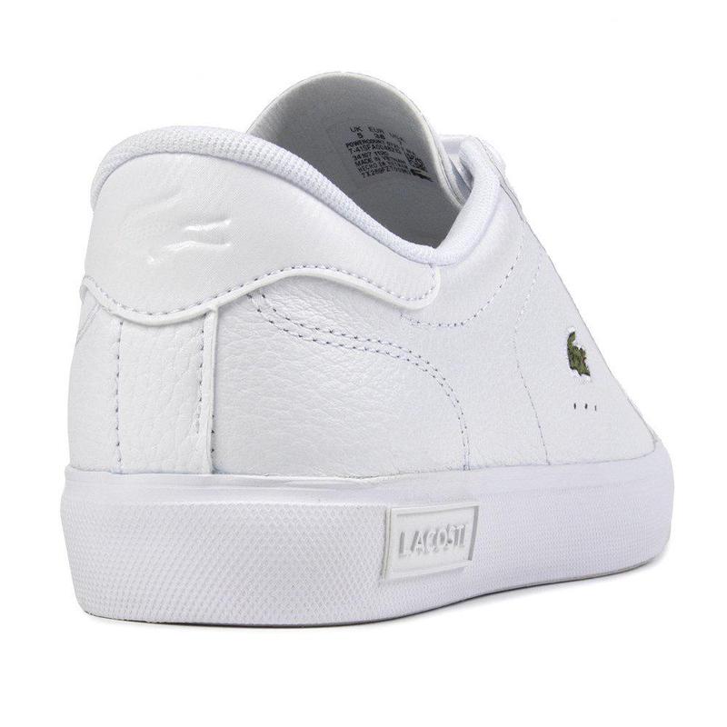 鳄鱼lacostepowercourttrainers女士小白鞋平底休闲运动板鞋whiteuk7