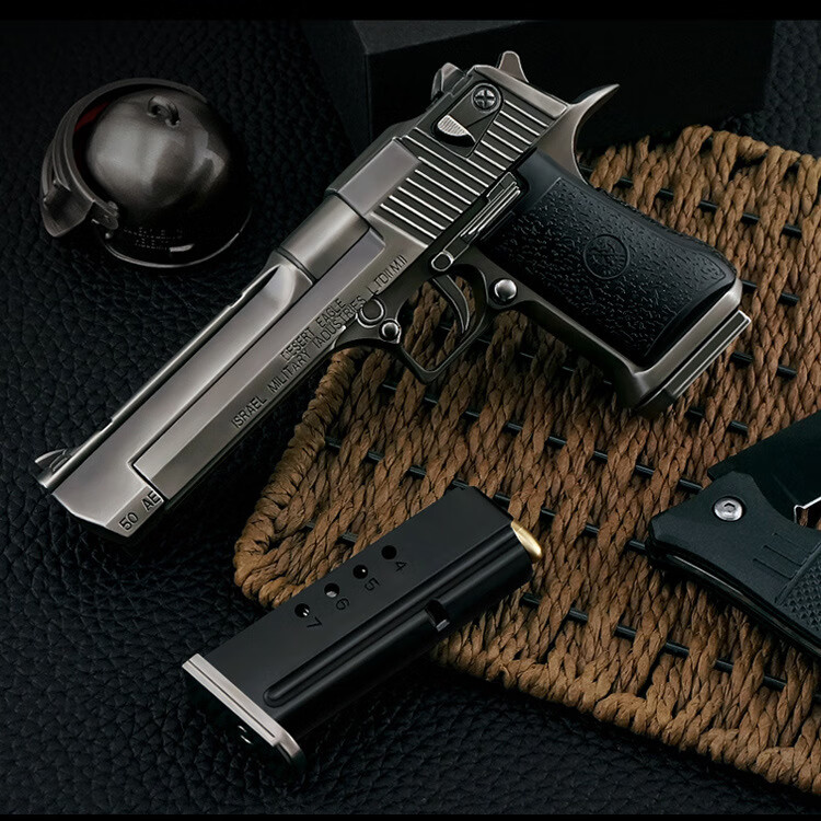 05金属仿真合金枪模可抛壳可拆卸儿童玩具枪不可发射 枪色卡装 支架