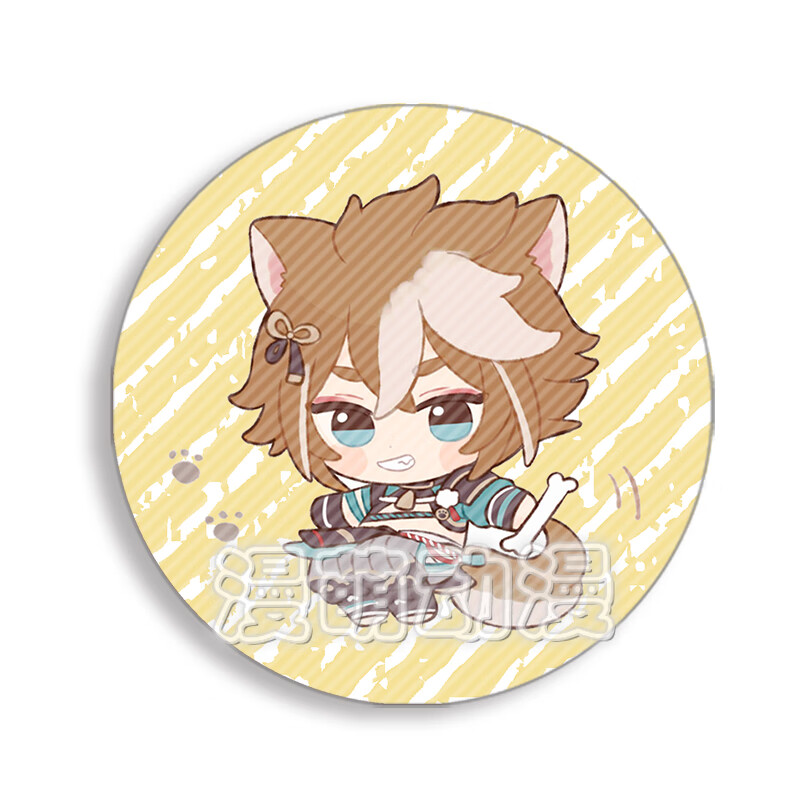 磨砂细闪吧唧二次元q版萌系动漫胸针饰品挂饰 五郎q版 徽章自选三枚