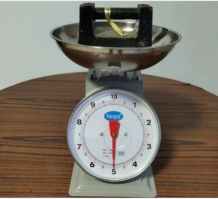 老式秤盘秤机械台秤家用10公斤kg圆盘弹簧秤商用称托盘厨房称菜秤5