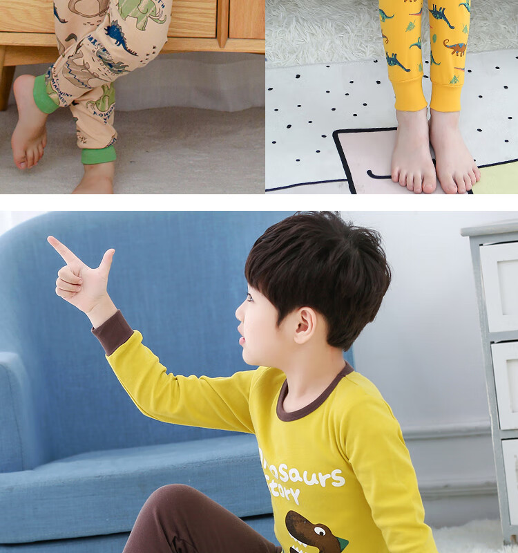 儿童宝宝秋衣秋裤男童小孩线衣线裤学生打底保暖内衣内裤套装家居服