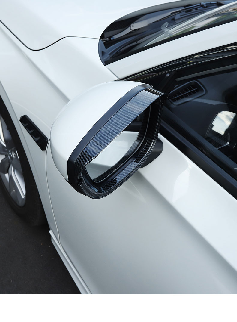 qefh22款十一代思域后视镜雨眉11代新思域专用倒车镜晴雨挡全包后视镜