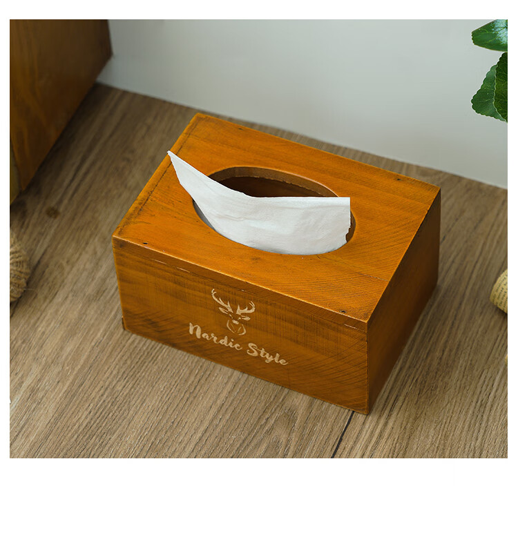 实木纸巾盒定制logo饭店餐巾纸盒家用木制纸抽盒客厅木质抽纸盒小号