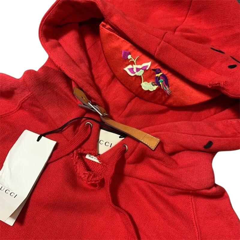 gucci/古驰 红色做旧女卫衣【 现货】 红色 m【图片 价格 品牌 报价】