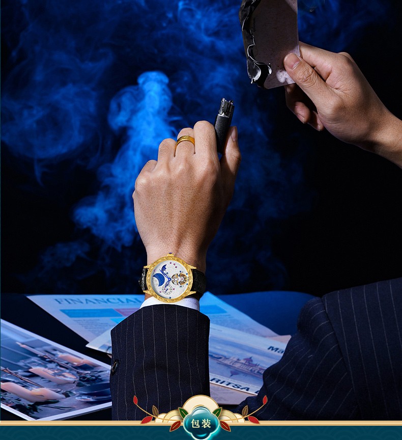 tielis182铁利时宇航员大师制作陀飞轮双面镂空自动机