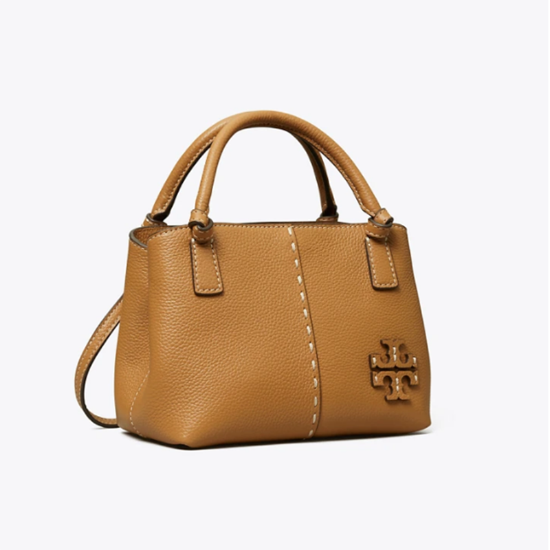 toryburch汤丽柏琦tb女包mcgraw迷你手提包经典款女士荔枝纹皮革手提