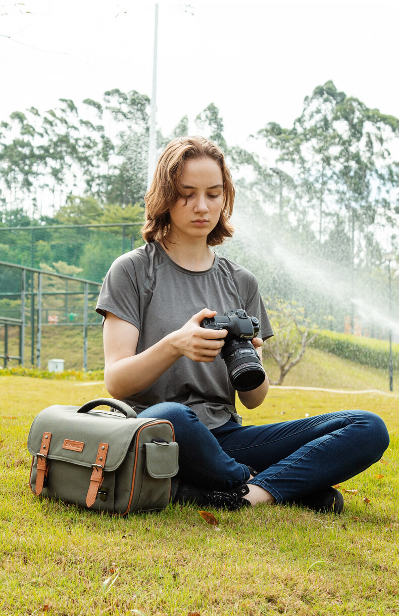 Pulewei Shoulder Crossbody Camera Bag, Protective Rain Cover, Waterproof, for Mirrorless And DSLR Users, Professional Lens Travel Portable Storage Bag 12