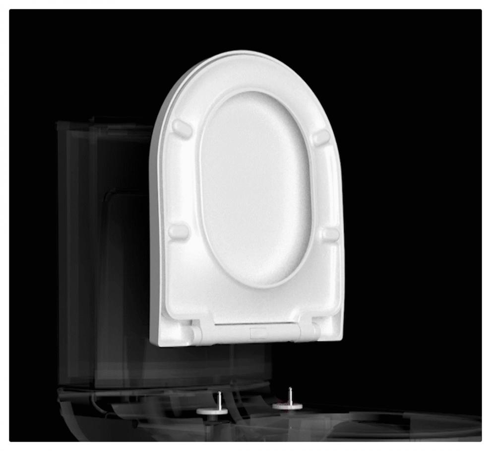 大白马桶盖家用缓降静音坐便器配件老式通用马桶圈u型v型加厚盖板 v型