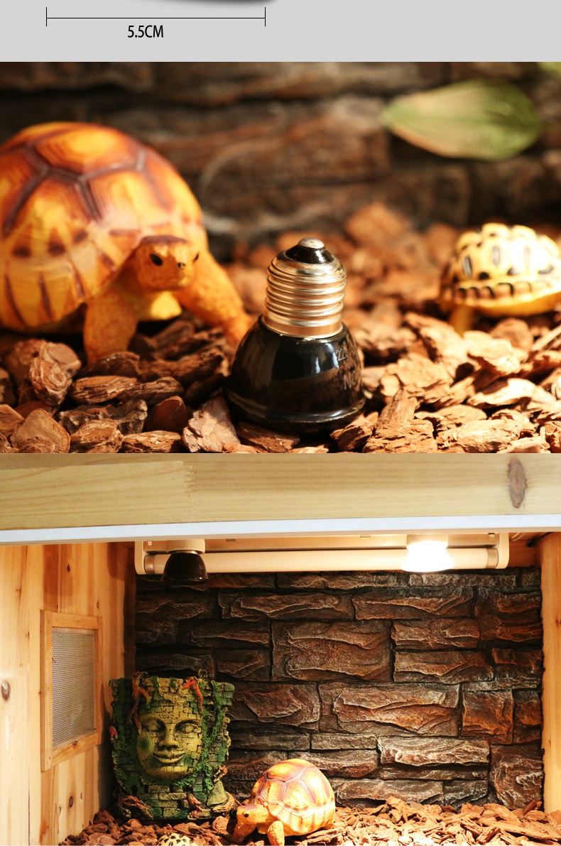 爬虫宠迷你陶瓷加热灯陆龟蜥蜴加保温灯加热器夜灯守宫雏鸟饲养箱迷你